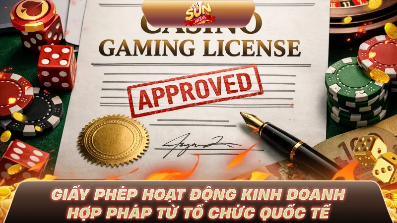 SUNWIN CÓ LỪA ĐẢO KHÔNG? BẰNG CHỨNG MINH BẠCH 100% Giấy phép hoạt động kinh doanh hợp pháp từ tổ chức quốc tế