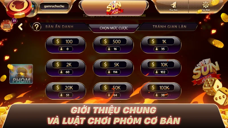 Giới thiệu chung và luật chơi Phỏm cơ bản