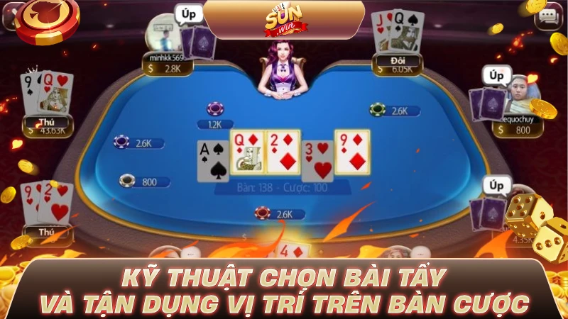 POKER ONLINE: TUYỆT KỸ ALL-IN TỐ BÀI SĂN TIỀN CỰC ĐÃ Kỹ thuật chọn bài tẩy và tận dụng vị trí trên bàn cược