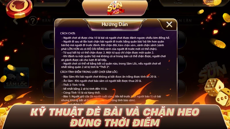 Kỹ thuật đè bài và chặn heo đúng thời điểm