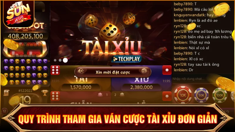 Quy trình chơi Tài Xỉu khá đơn giản và tiện lợi