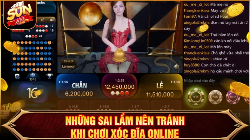 Sai lầm cần tránh trong Xóc Đĩa online