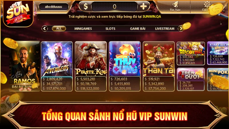 Nổ Hũ VIP SUNWIN - Sảnh Đổi Thưởng Thú Vị, Thưởng Cực Đậm Sảnh nổ hũ VIP đặc sắc và ấn tượng