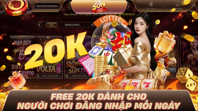 Free 20K dành cho người chơi đăng nhập mỗi ngày